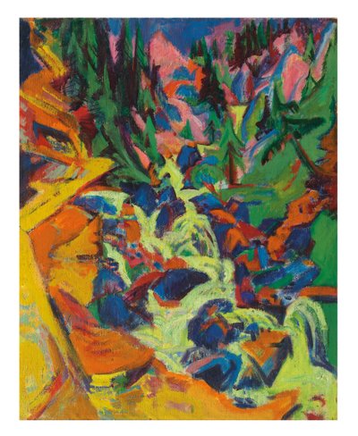 De Waterval, 1919 door Ernst Ludwig Kirchner