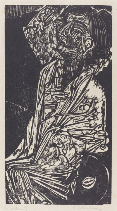 De vrouw van professor Goldstein door Ernst Ludwig Kirchner