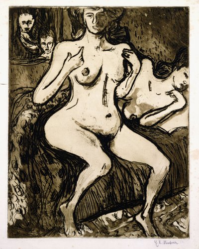 Twee vrouwen, 1907 door Ernst Ludwig Kirchner