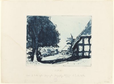 Dorpsstraat door Ernst Ludwig Kirchner