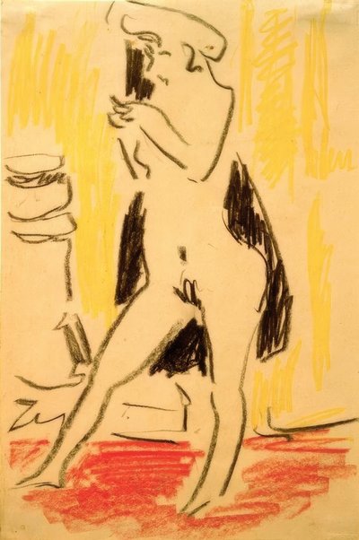 Vrouwelijk model door Ernst Ludwig Kirchner