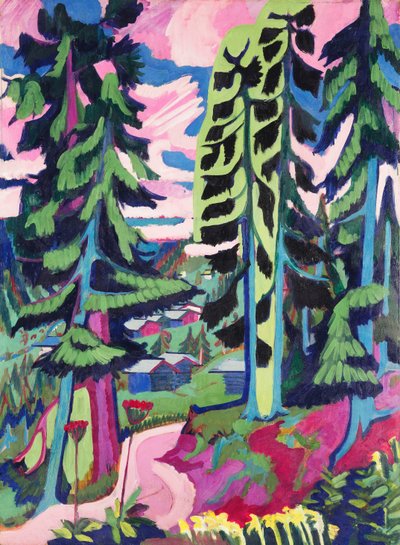 Wilde berg door Ernst Ludwig Kirchner