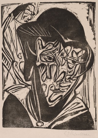 Vrouw met een sluier door Ernst Ludwig Kirchner