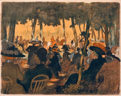 Mensen in het park door Ernst Matthes