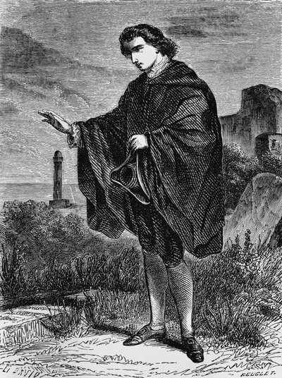 Illustratie voor Erfenis, novelle door Ernst Theodor Amadeus Hoffmann (1776-1822), gravure door Ernst Theodor Amadeus Hoffmann