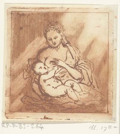 Maria geeft Christus de borst door Ernst Willem Jan Bagelaar