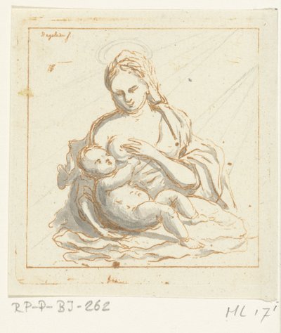 Maria geeft Christus de borst door Ernst Willem Jan Bagelaar