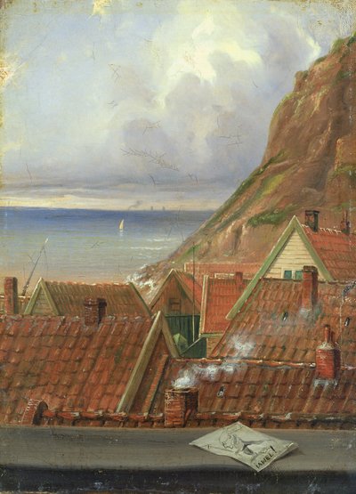 Uitzicht vanuit een raam van Helgoland door Ernst Willers