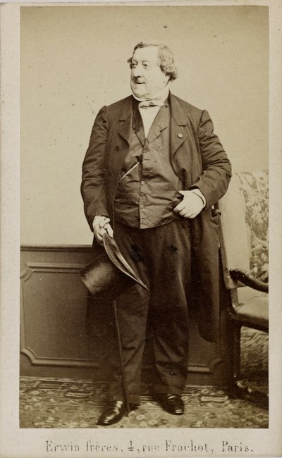 Portret van de componist Gioachino Antonio Rossini door Erwin Hanfstaengl