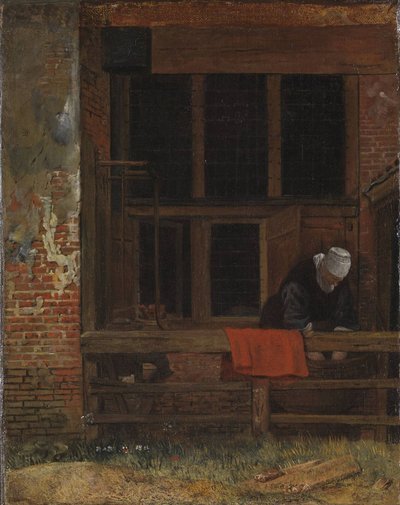 Een Binnenplaats, ca. 1660 door Esaias Boursse