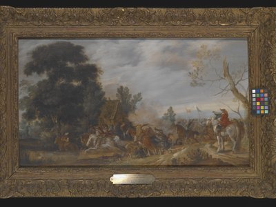 Het Schermutseling door Esaias I van de Velde