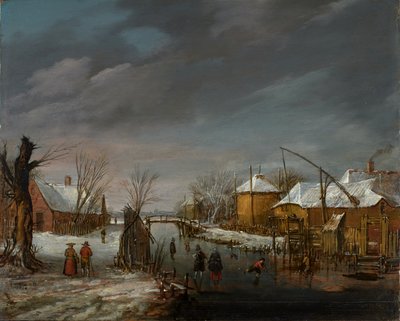 Winterscène door Esaias I van de Velde