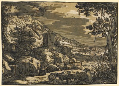 Arcadisch landschap door Esaias van de Velde
