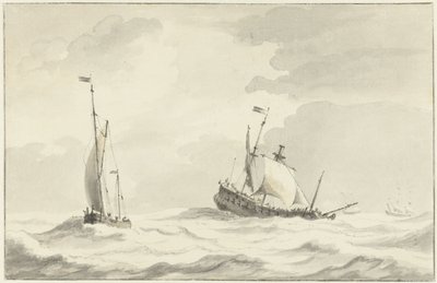 Gezicht op een stadswal met een toren door Esaias van de Velde