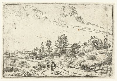 Pad langs een boerderij door Esaias van de Velde