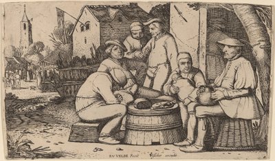 Boeren Lunchen in de Open Lucht door Esaias van de Velde I