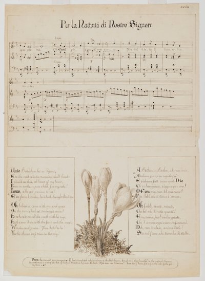 Per la Nativita di Nostro Signore liedblad, c.1868-1882 door Esther Frances Alexander