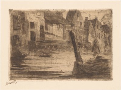 Dordrecht door Etha Fles (signed by artist)