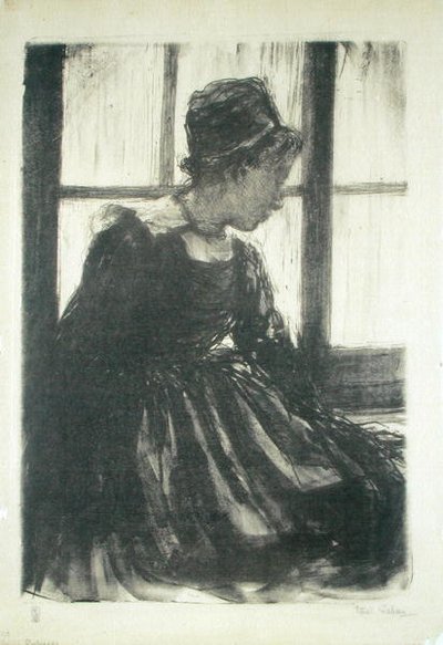 Jonge Bretonse vrouw door Ethel Gabain