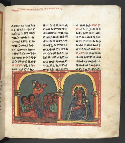 Or. 607 f010r, Scène uit het leven van de Maagd Maria, uit 