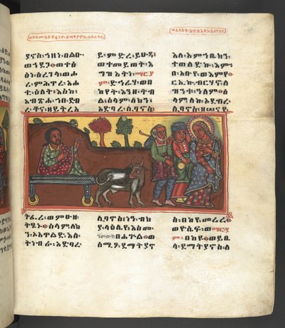 Or. 607 f043r, Scène uit het leven van de Maagd Maria, uit 