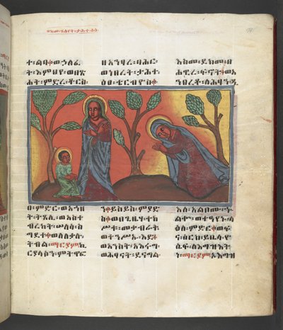 Or. 607 f174r, Scène uit het leven van de Maagd Maria, uit 