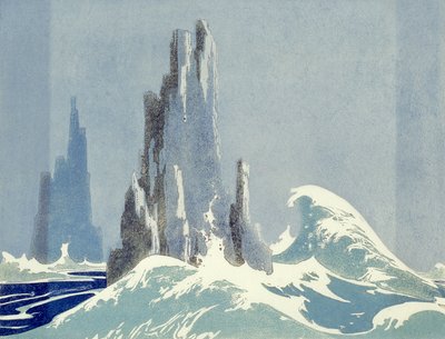 Kathedraal Rotsen, Tasmanië, 1939 door Ethleen Palmer