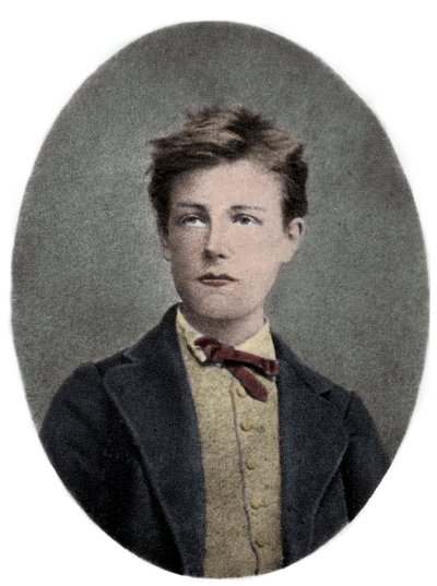 Arthur Rimbaud, Franse dichter en avonturier - Portret van Arthur Rimbaud (1859-1891) op 17-jarige leeftijd. Foto door Carjat door Etienne (after) Carjat