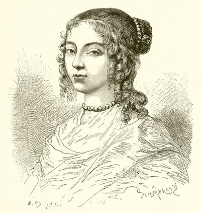 Henrietta van Engeland, zus van Koning Karel II door Etienne Antoine Eugene Ronjat