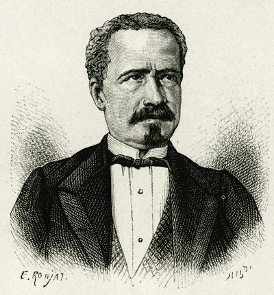 Portret van de President van Ecuador van 1875 tot 1876, Don Antonio Borrero door Etienne Antoine Eugene Ronjat