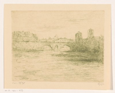 Tiber, Rome door Etienne Bosch (signed by artist)