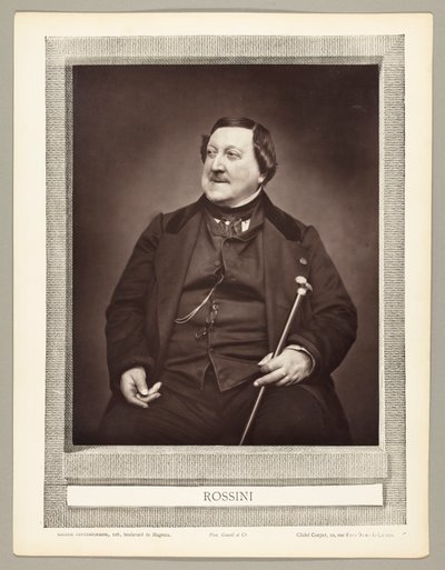 Gioachino Antonio Rossini (Italiaans componist, 1792-1868) door Etienne Carjat