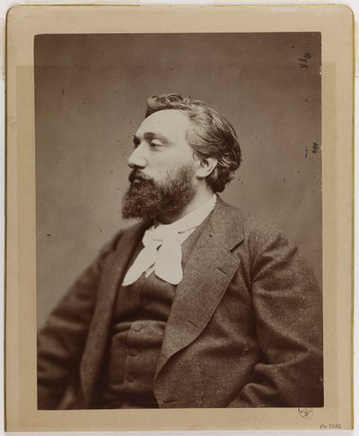 Léon Gambetta (1838-1882), advocaat en politicus. door Etienne Carjat
