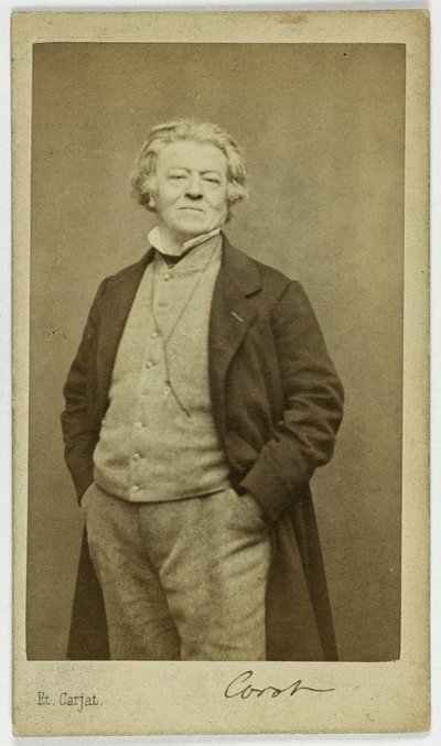 Portret van Jean-Baptiste Camille Corot (1796-1875), schilder door Etienne Carjat