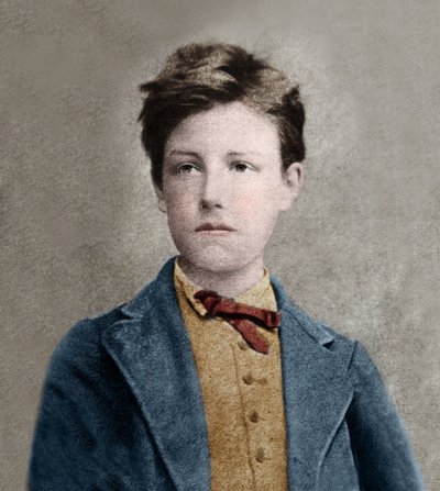 Portret van Arthur Rimbaud, gebaseerd op de foto van Carjat door Etienne Carjat