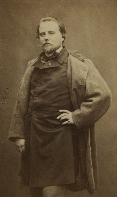 Portret van Charles Basset (1822-1869), beter bekend onder haar pseudoniem Adrien Robert. door Etienne Carjat