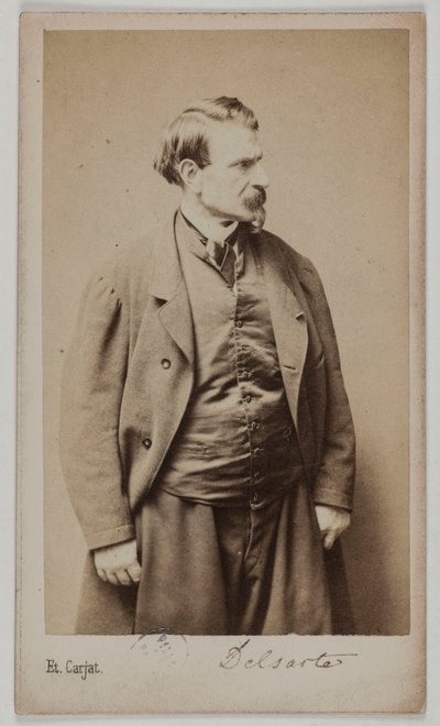 Portret van François Delsarte, ca. 1870-90 (albuminedruk) door Etienne Carjat