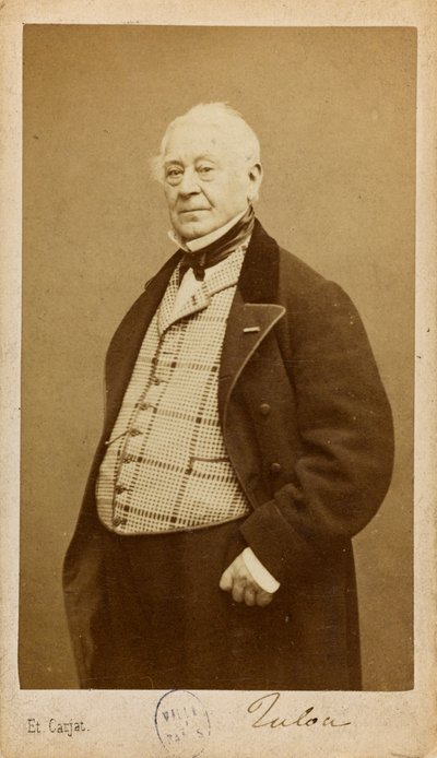 Portret van de componist en fluitist Jean-Louis Tulou door Etienne Carjat