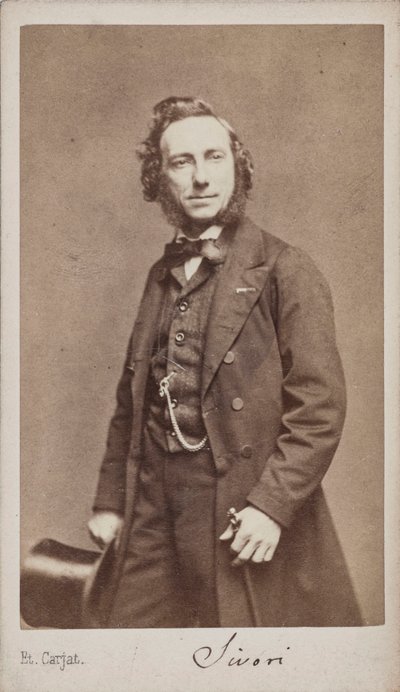 Portret van de violist en componist Camillo Sivori door Etienne Carjat