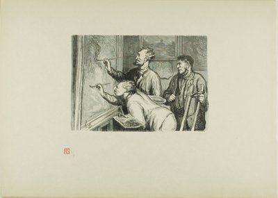 De schilderijententoonstelling van 1868: De laatste hand eraan geven door Etienne Carjat