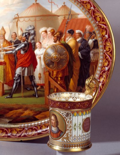 Chocoladeserveerkop door Etienne Charles Leguay