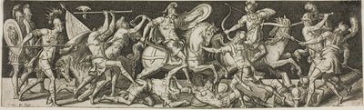 Cavalerie en voetsoldaten door Etienne Delaune