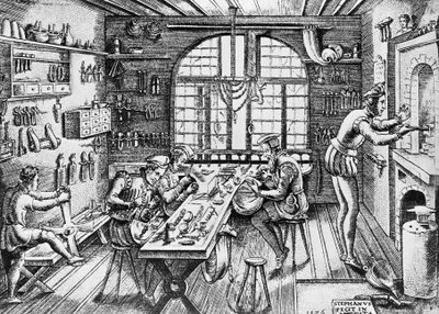 Goudsmidwinkel door Etienne Delaune