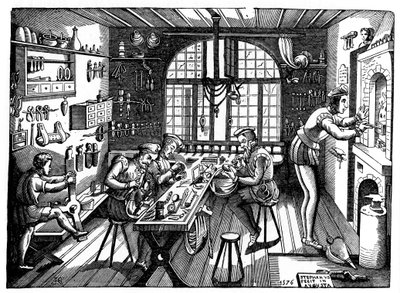 Het atelier van Etienne Delaune door Etienne Delaune