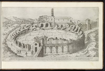 Amphitheatrum Castrense te Rome door Etienne Duperac