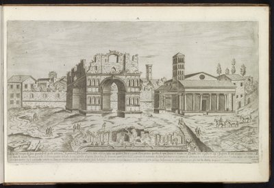 Boog van Janus te Rome door Etienne Duperac
