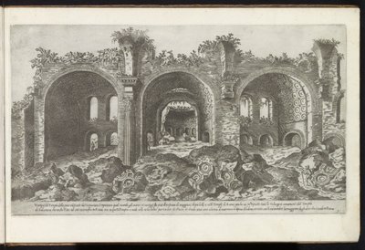 Resten van de Basilica van Maxentius te Rome door Etienne Duperac