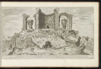 Ruïnes van de Trofeeën van Marius te Rome door Etienne Duperac