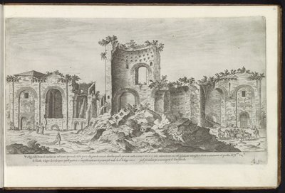 Thermen van Constantijn te Rome door Etienne Duperac