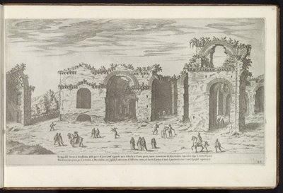 Thermen van Diocletianus te Rome door Etienne Duperac